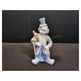 9" Paul Sebastian Porcelain Clown w/ Rabbit