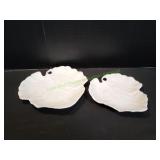 12"& 10" Leaf Shaped Serving Plates