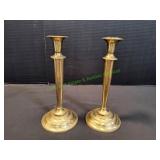 (2) 10" Vintage Brass Candlesticks