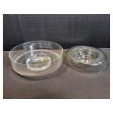 Pyrex #22 Glass Jello Mold & 10" Glass Bowl