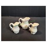 Vtg White Pitcher Salt & Pepper Shakers w/