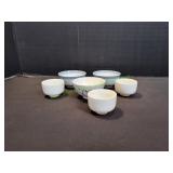 (3) Rice Bowls w/ (3) Condiment Cups