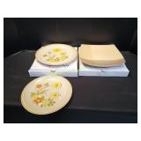 (2) 12" Stoneware Platters  (1) 10" Plate