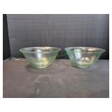 (2) 10"x5" Mexican Blown Glass Serving Bowls