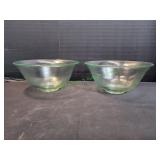 (2) 10"x5" Mexican Blown Glass Serving Bowls