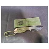 7.5" Fixed Blade w/ Paracord Handle in Sheath