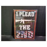 12"x17" I Plead the 2nd Metal Sign