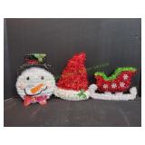 (3)Holiday Garland Wall Art
