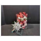 40ct Christmas Ornaments w/ Star Tree Topper