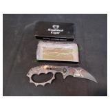 Snake Eye Spring Assisted Knife w/ Knuckle Guard
