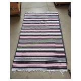 46x76 Vtg Pink Southwestern Throw Blanket