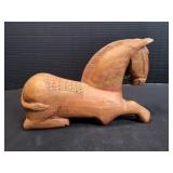 Wooden Carved Horse w/ Hidden Compartment