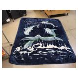 76x90 Ocean World Dolphin Blanket