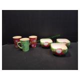 (3) Holiday Mugs & (3) Holiday Bowls