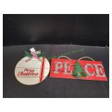 9.5 Merry Christmas & 15x6 Peace Wood Signs
