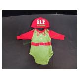 Baby Glam Elf In Training Onesie w/ Hat, Sz NB