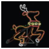 Gemmy Light-Up Glo Reindeer Animated Sign