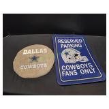 12" Dallas Cowboys Stepping Stone w/ Parking Sign