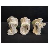 (3) 5" J O Y Candle Holders