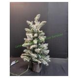 Holiday Time 24" Pre-Lit Snow Flock Tree