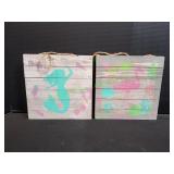 12x12 Wood Mermaid Wall Art