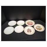 (4) Fenton Milk Glass White Colonial Plates &