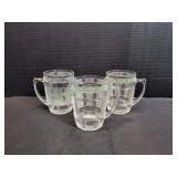(3) 5.5" Vtg KIG Indonesia Barrel Mugs