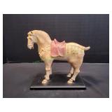 Metal Horse Figurine on Base