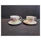 (2) Royal Grafton Fine China Teacups w/ Saucers