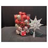 40ct Christmas Ornaments w/ Star Tree Topper