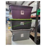 (3) Storage Totes w/ Lids