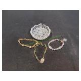 Crystal Ring Holder w/ (3) Bracelets