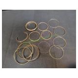 Vtg Gold-Tone Bangle Bracelets