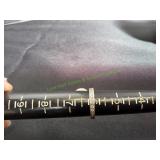 Sterling Silver Band w/Stones, Size 6