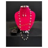 34" Necklace w/ Matching Earrings