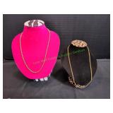 (2) 24" Goldtone Necklaces