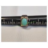 Sterling Silver 925 Ring w/ Blue Stone, Sz 6.5