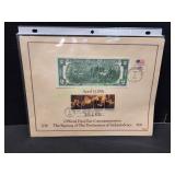 First Day Commemoratives Stamps w/ $2 Bill