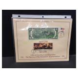 First Day Commemoratives Stamps w/ $2 Bill