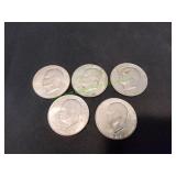 (3) 1971 & (2) 1972 Eisenhower Dollar Coins