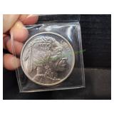 Indian Buffalo 1 Troy Oz, 999 Fine Silver