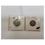 1883 No Cent Liberty Nickel & 1883 w/ Cents