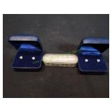 (8) Pair of Stud CZ Earrings