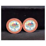 (2) Margaritaville Resort $5 Promotional Chips