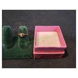 18Kt Gold Heart Ring, Sz 5