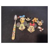 Vintage Mickey Mouse Pins w/ Spoon