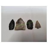(4) Vtg Arrowheads