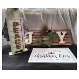(3) Christmas Wood Signs