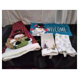 Welcome Snowman Mat, Tree Skirt & Holiday Towels