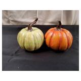 (2) 5.5" Wood Pumpkins